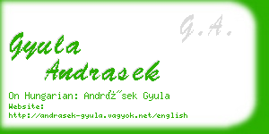 gyula andrasek business card